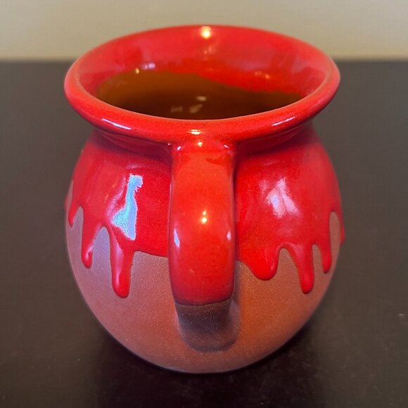 Mexico Handcrafted Red Drip Glaze Red Clay Mug Cup / Jarrito de Barro Chorreado - Picture 6 of 9